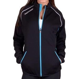 Babolat Womens Softshell Match Core Jacket Essential Tennis Sport Black/Cyan- XL